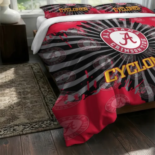 Iowa State Cyclones Sunburst Splatter Bedding Set Fashion Forward