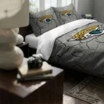 Jacksonville Jaguars Cracked Texture Bedding Set Best Selling