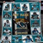 Jacksonville Jaguars Quilt Blanket - Legends Teal White 1 Jacksonville Jaguars Quilt Blanket Legends Teal White