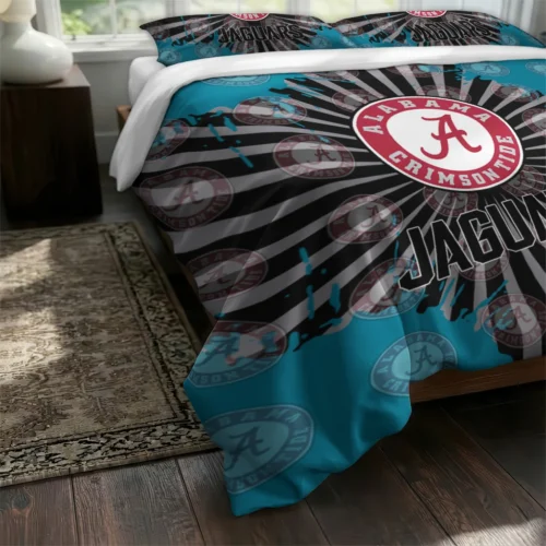 Jacksonville Jaguars Sunburst Splatter Bedding Set Fashion Forward