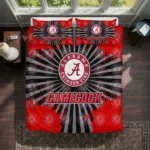 Jacksonville State Gamecocks Sunburst Splatter Bedding Set Best Selling