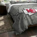 Kansas City Chiefs Cracked Texture Bedding Set Best Selling