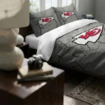 Kansas City Chiefs Cracked Texture Bedding Set Best Selling
