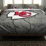 Kansas City Chiefs Cracked Texture Bedding Set Best Selling