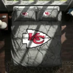 Kansas City Chiefs Cracked Texture Bedding Set Best Selling