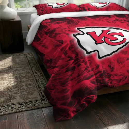 Kansas City Chiefs Red Mist Bedding Set Fashion Forward