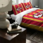 Kansas City Chiefs Stripe Style Bedding Set Best Selling