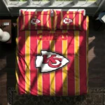 Kansas City Chiefs Stripe Style Bedding Set Best Selling