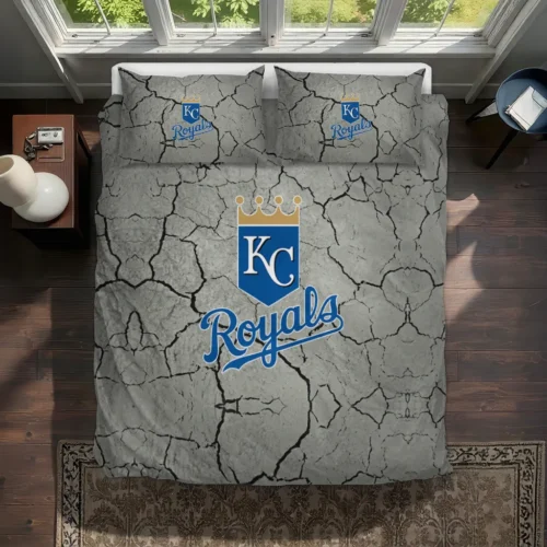 Kansas City Royals Cracked Texture Bedding Set Best Selling