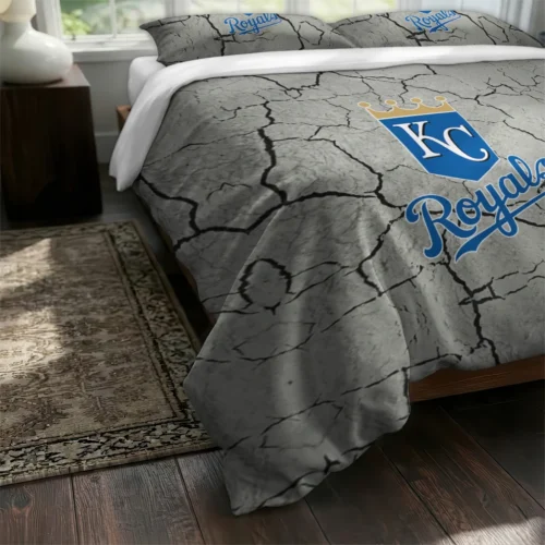 Kansas City Royals Cracked Texture Bedding Set Fashion Forward