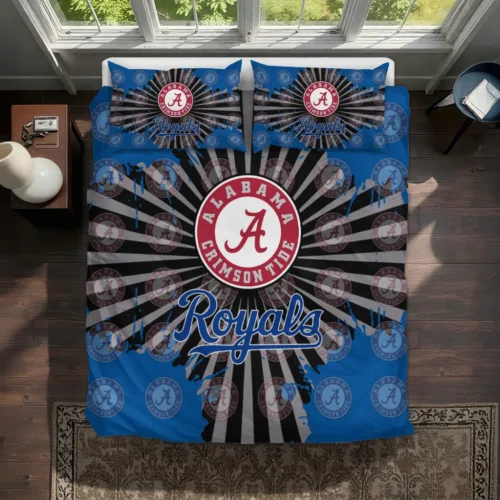 Kansas City Royals Sunburst Splatter Bedding Set Best Selling