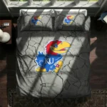 Kansas Jayhawks Cracked Texture Bedding Set Best Selling