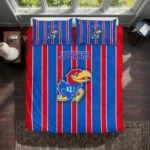 Kansas Jayhawks Stripe Style Bedding Set Best Selling