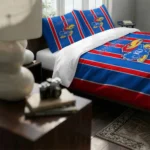 Kansas Jayhawks Stripe Style Bedding Set Best Selling