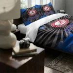 Kansas Jayhawks Sunburst Splatter Bedding Set Best Selling