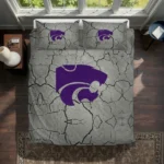 Kansas State Wildcats Cracked Texture Bedding Set Best Selling