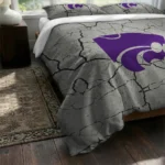 Kansas State Wildcats Cracked Texture Bedding Set Best Selling