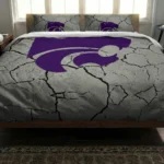 Kansas State Wildcats Cracked Texture Bedding Set Best Selling