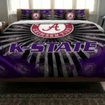 Kansas State Wildcats Sunburst Splatter Bedding Set Best Selling