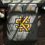 Kennesaw State Owls Cracked Texture Bedding Set Best Selling