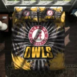 Kennesaw State Owls Sunburst Splatter Bedding Set Best Selling