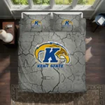 Kent State Golden Flashes Cracked Texture Bedding Set Best Selling
