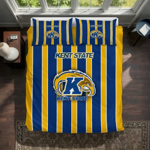 Kent State Golden Flashes Stripe Style Bedding Set Best Selling