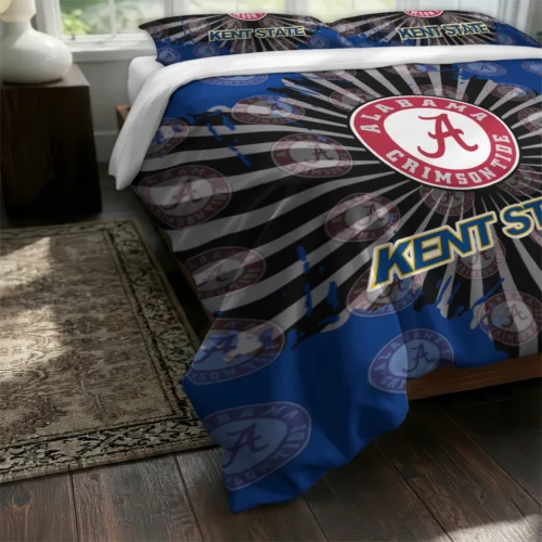 Kent State Golden Flashes Sunburst Splatter Bedding Set Fashion Forward