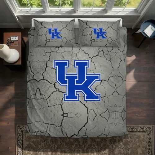 Kentucky Wildcats Cracked Texture Bedding Set Best Selling