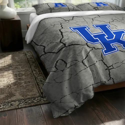 Kentucky Wildcats Cracked Texture Bedding Set Fashion Forward