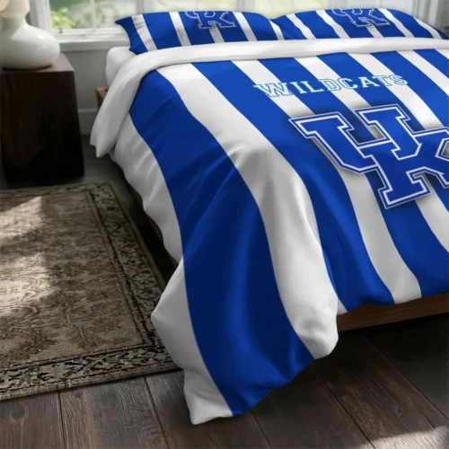 Kentucky Wildcats Stripe Style Bedding Set Fashion Forward