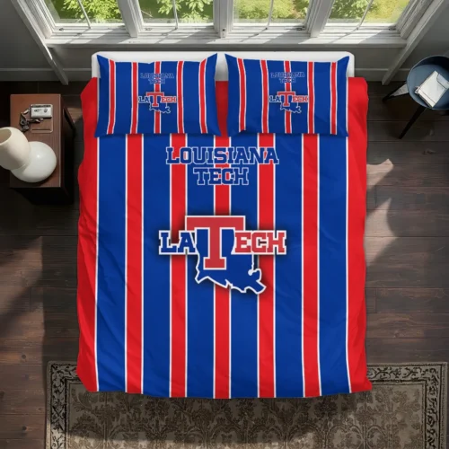 La Tech Stripe Style Bedding Set Best Selling