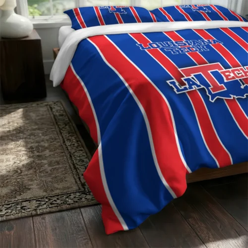 La Tech Stripe Style Bedding Set Fashion Forward