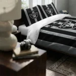Las Vegas Raiders Stripe Style Bedding Set Best Selling