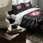 Las Vegas Raiders Sunburst Splatter Bedding Set Best Selling
