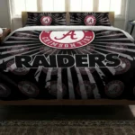 Las Vegas Raiders Sunburst Splatter Bedding Set Best Selling