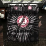 Las Vegas Raiders Sunburst Splatter Bedding Set Best Selling