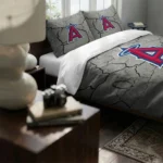 Los Angeles Angels Cracked Texture Bedding Set Best Selling