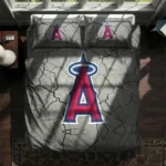 Los Angeles Angels Cracked Texture Bedding Set Best Selling
