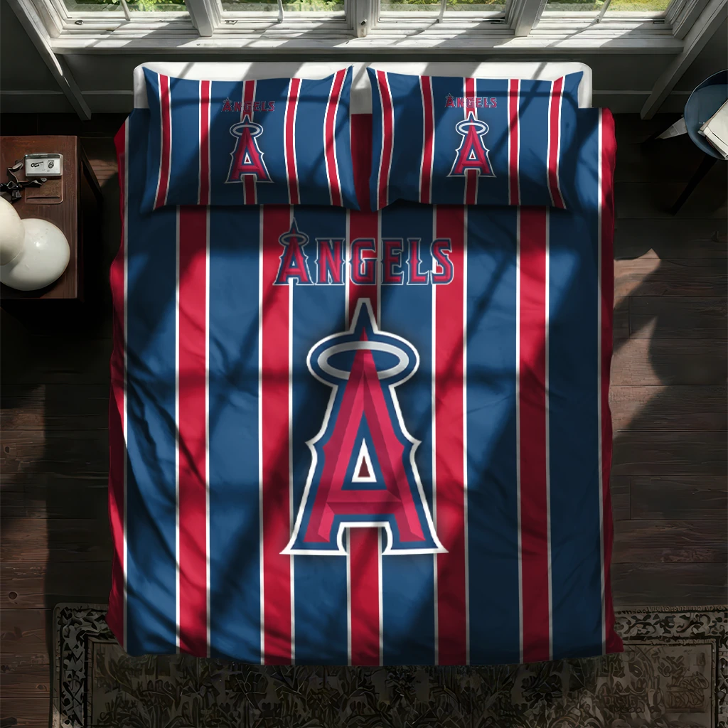 Los Angeles Angels Stripe Style Bedding Set New Arrival Los Angeles Angels Stripe Style Bedding Set New Arrival