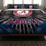 Los Angeles Angels Sunburst Splatter Bedding Set Best Selling
