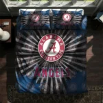 Los Angeles Angels Sunburst Splatter Bedding Set Best Selling