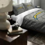 Los Angeles Chargers Cracked Texture Bedding Set Best Selling