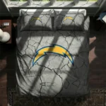 Los Angeles Chargers Cracked Texture Bedding Set Best Selling