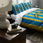 Los Angeles Chargers Stripe Style Bedding Set Best Selling