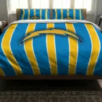 Los Angeles Chargers Stripe Style Bedding Set Best Selling