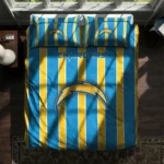 Los Angeles Chargers Stripe Style Bedding Set Best Selling