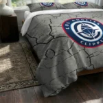 Los Angeles Clippers Cracked Texture Bedding Set Best Selling