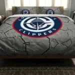Los Angeles Clippers Cracked Texture Bedding Set Best Selling