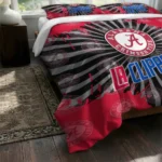 Los Angeles Clippers Sunburst Splatter Bedding Set Best Selling